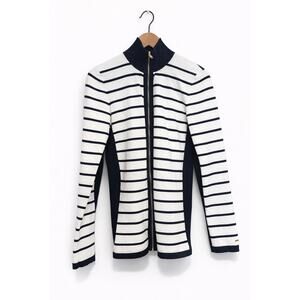 Tommy Hilfiger Nautical Zip Up Sweater Womens Size M Coastal
